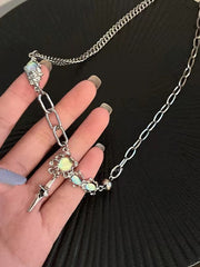 Stone Decor Astral Link Chain Necklace