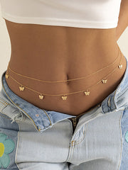 2pcs Butterfly Decor Belly Chain