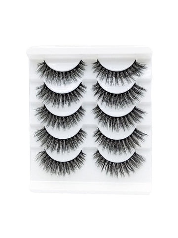 5pairs Thick Natural False Eyelashes