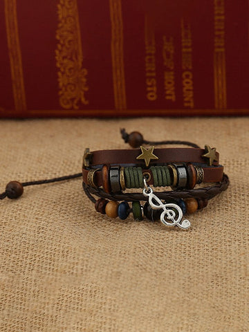 Pulsera vintage bohemia multicapa