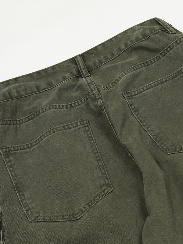 Pantalones cargo holgados con múltiples bolsillos para hombre