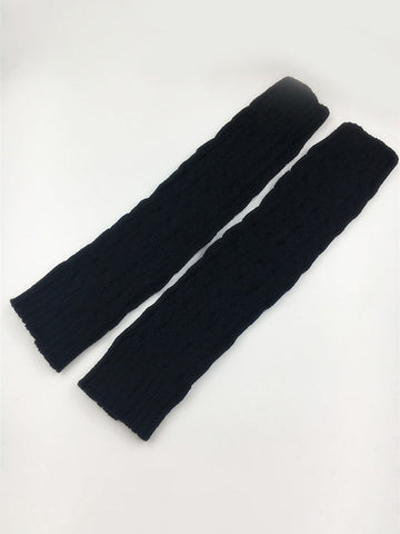 Solid Color Cable Knit Leg Warmer