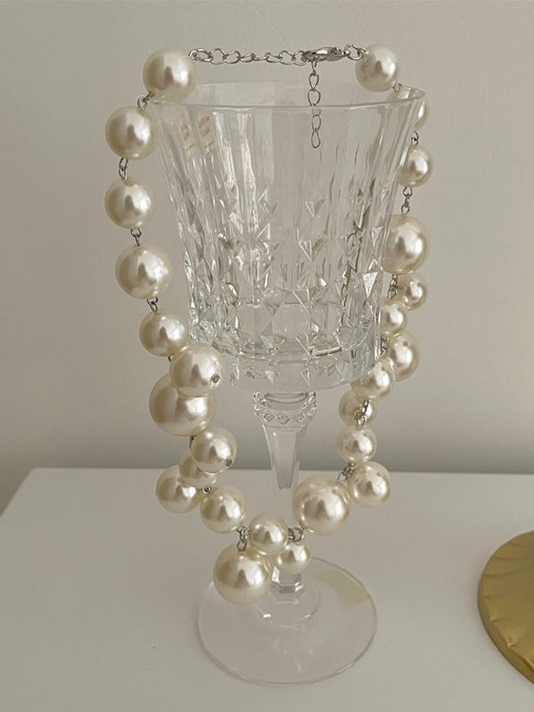 Chunky Faux Pearl Necklace