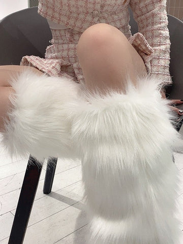 Punk Faux Fur Leg Warmer