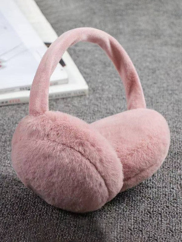Solid Color Foldable Fuzzy Warm Earmuffs