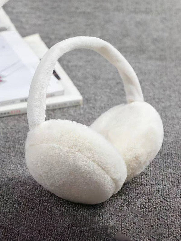 Solid Color Foldable Fuzzy Warm Earmuffs