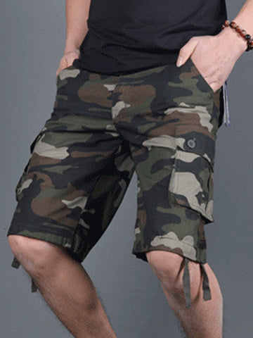 Pantalones cortos cargo de camuflaje para hombre