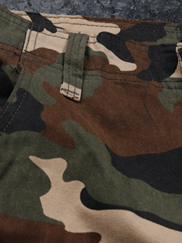 Pantalones cortos cargo de camuflaje para hombre