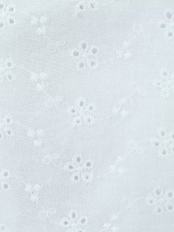 White Tie Front Lace Cropped Tank Top