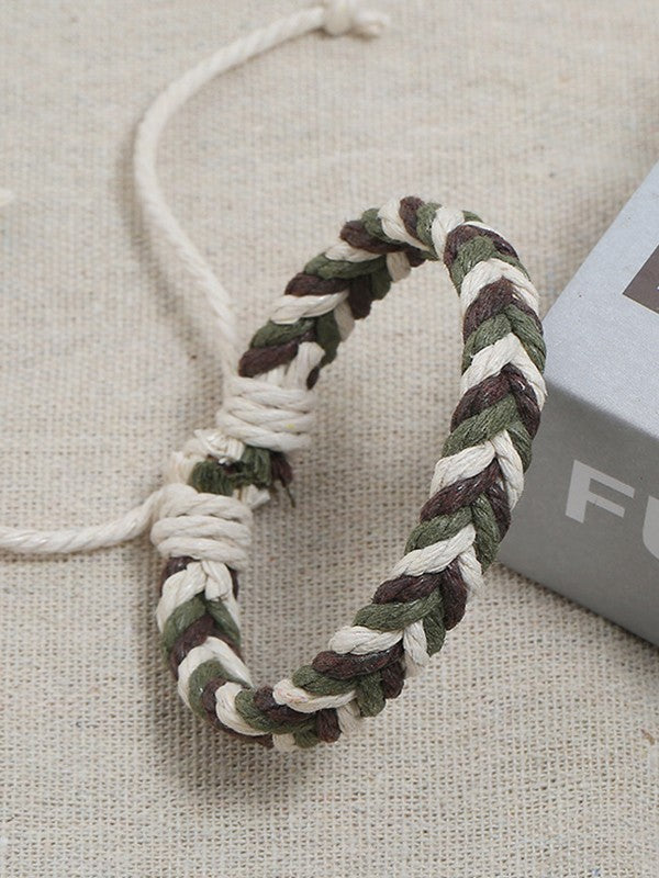 Color Block Braided Rope Bracelet