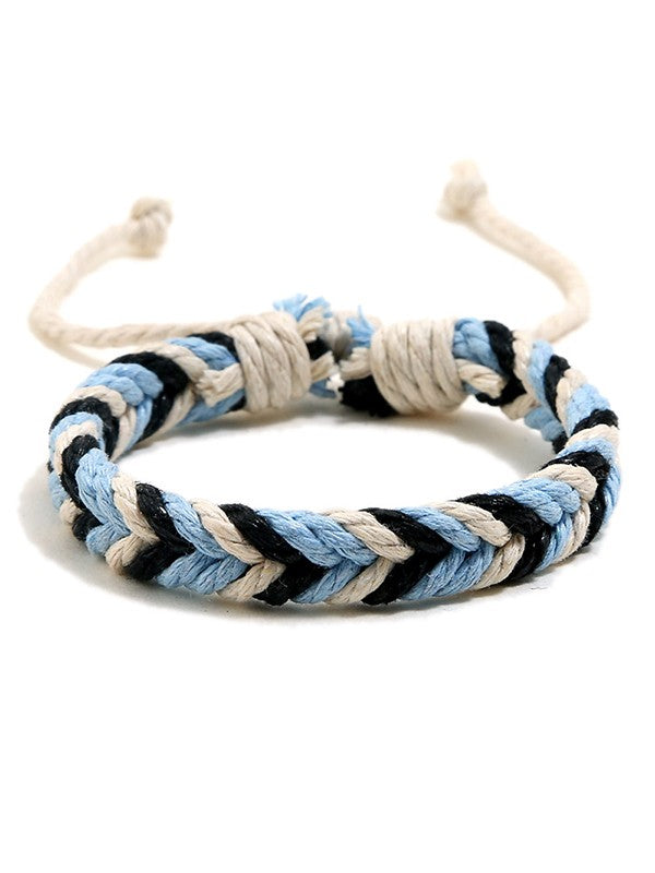 Color Block Braided Rope Bracelet