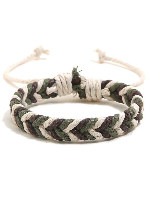 Color Block Braided Rope Bracelet