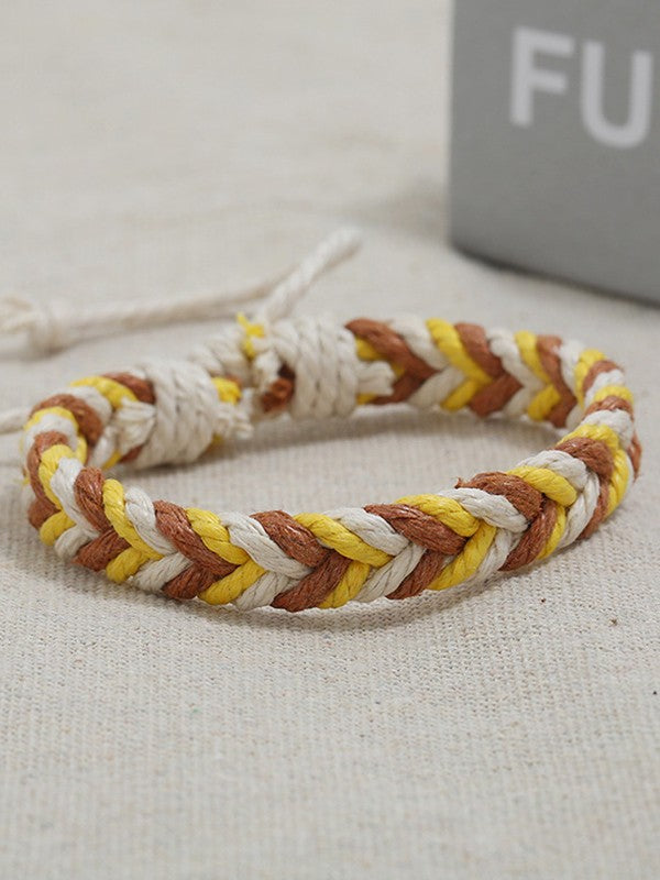 Color Block Braided Rope Bracelet