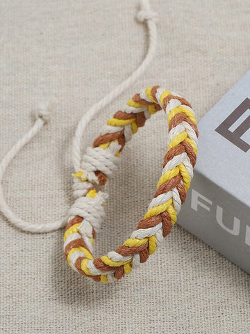 Color Block Braided Rope Bracelet