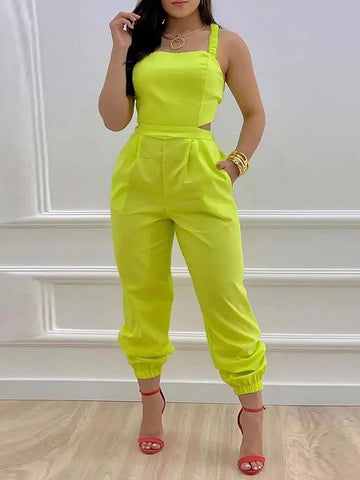 Jumpsuit mit überkreuztem Rücken