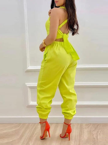 Jumpsuit mit überkreuztem Rücken