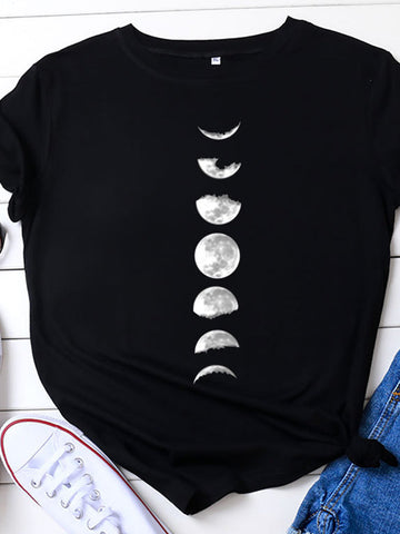 Camiseta del planeta lunar