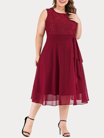 Lace Sleeveless Cocktail Dress