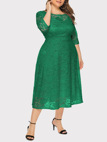 Lace Evening A-Line Dress