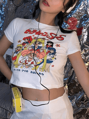 Anime Graphic Crop Top