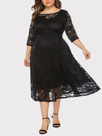 Lace Evening A-Line Dress