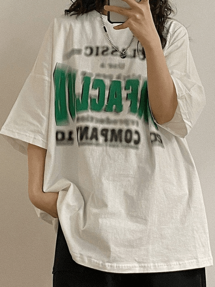 Blurred Letter Graphic Tee