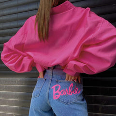 Bold Long Sleeve Shirt - Hot Pink
