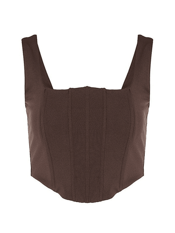 Braunes kurzes Tanktop