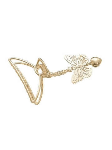 Butterfly Chain Decor Hair Claw