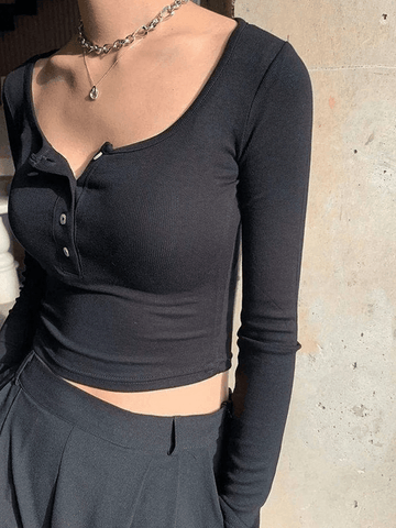 Long Sleeve Crop Top