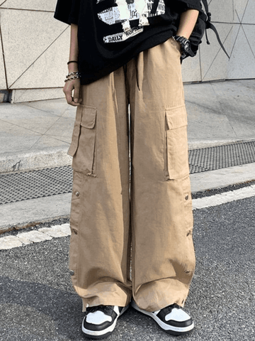 Buttoned Pocket Patch Cargo Pants