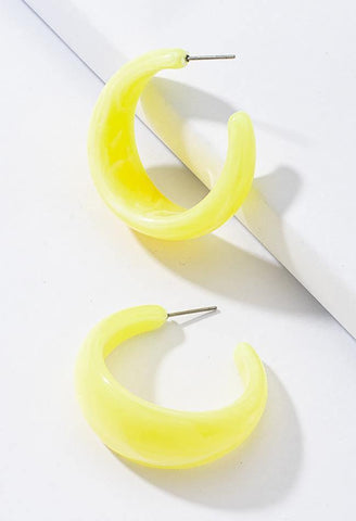 C Shape Acrylic Earrings