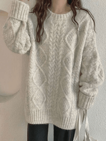 Pullover mit Zopfmuster