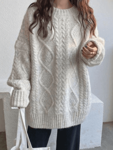 Pullover mit Zopfmuster