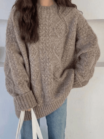 Pullover mit Zopfmuster