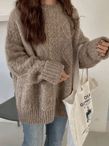 Pullover mit Zopfmuster