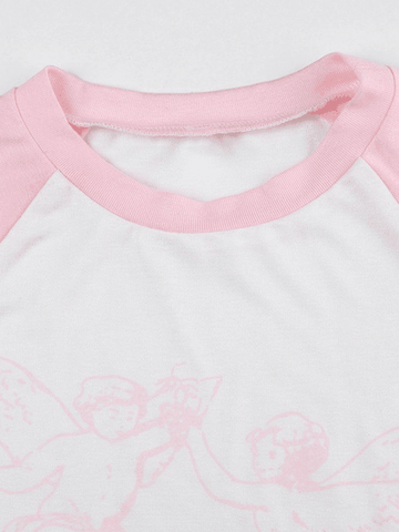 Cherubic Raglan Sleeve Crop Top