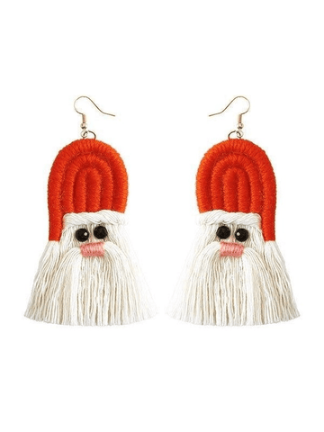 Christmas Fringed Drop Earring