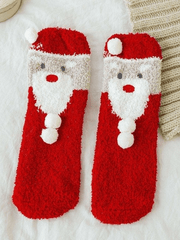 Christmas Santa Coral Fleece Socks