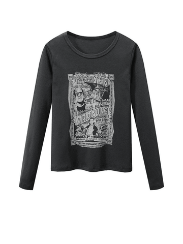 Comic Print Long Sleeve Tee