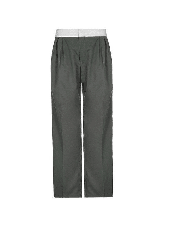 Vintage-Hose mit kontrastierender Taille