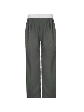 Vintage-Hose mit kontrastierender Taille