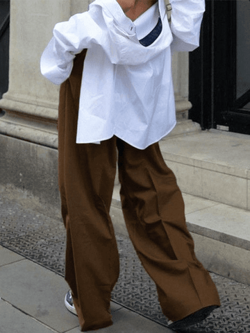 Vintage-Hose mit kontrastierender Taille