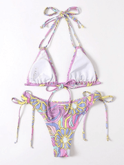 Convertible Floral Print Bikini Set