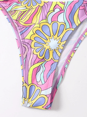 Convertible Floral Print Bikini Set