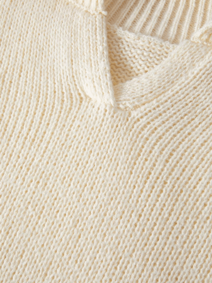 Kurzer, flauschiger Strickpullover