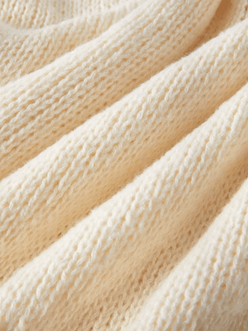 Kurzer, flauschiger Strickpullover