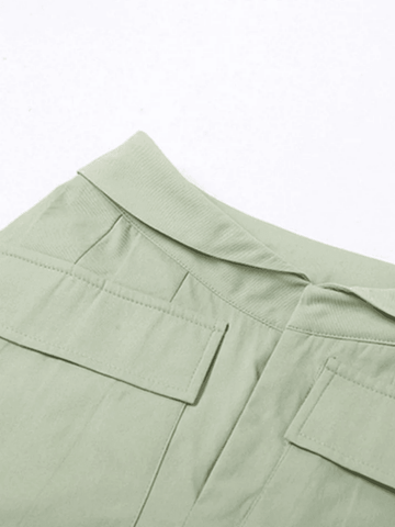 Pantalones cargo holgados con pliegues y dobladillo