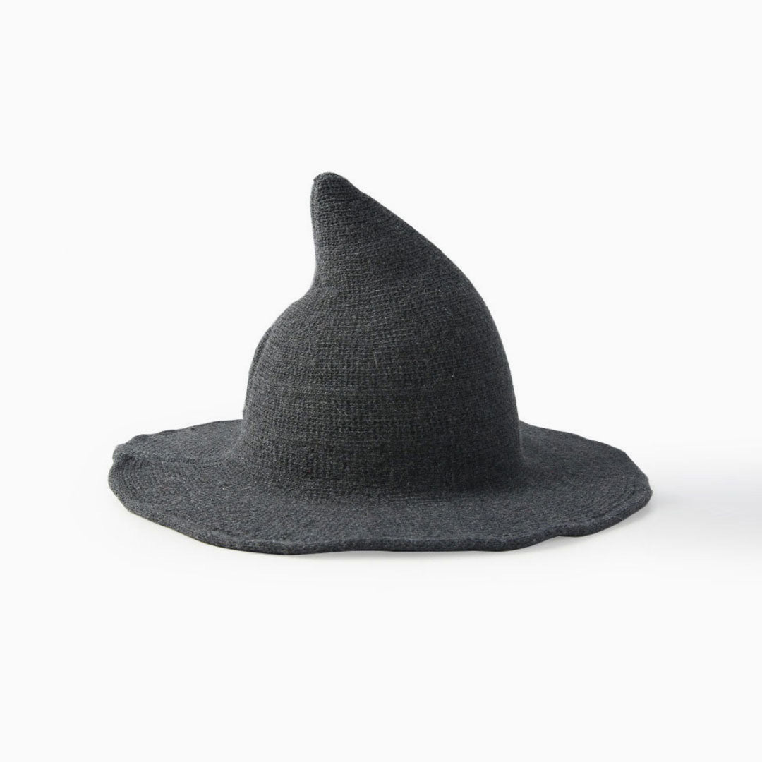 Magical Film Solid Color Knitted Pointy Witch Hat