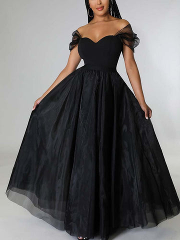 Einfarbiger Rock mit hoher Taille